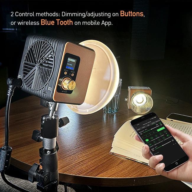 Photography Lighting App - YIDOBLO ZE-150BI COB Video Light 150W