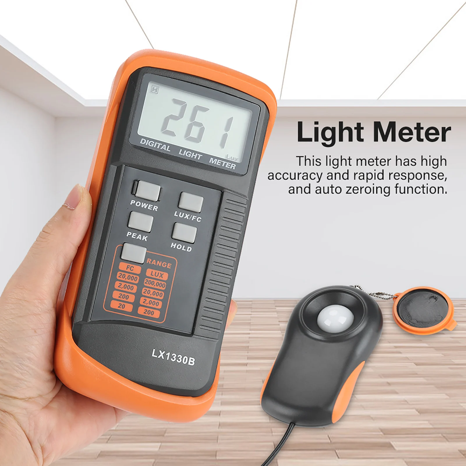 Photography Lighting Test - LX1330B Digital Lux Meter 0-200,000 Lux