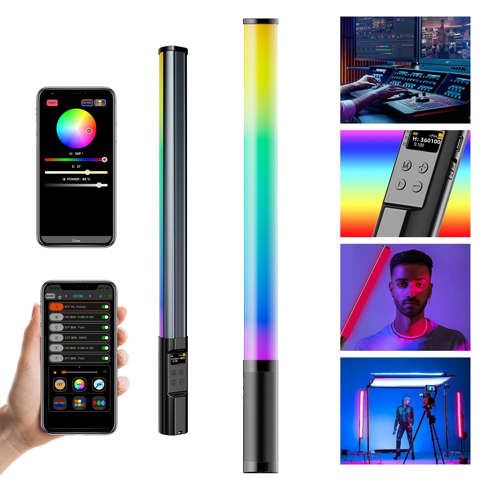 Photography Lighting App - RGB Photography Light Wand Handheld LED