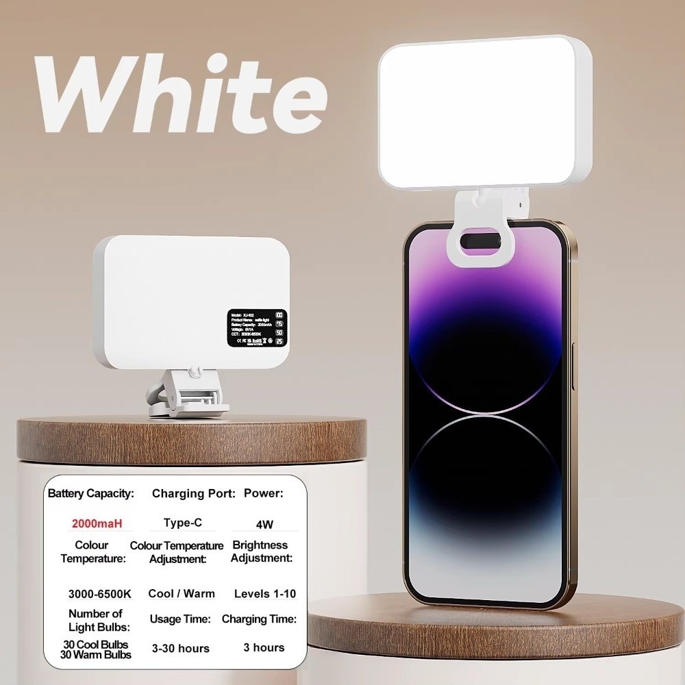 Photography Lighting Flash - 800/1000mAh LED Selfie Light USB Rechargeable