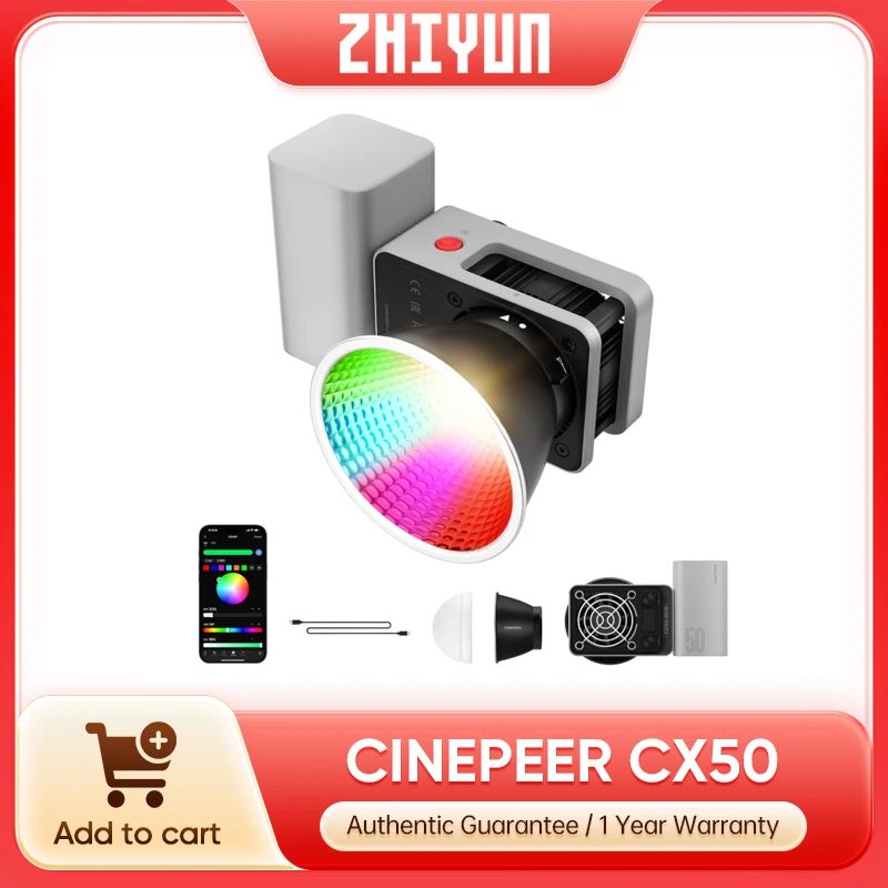Zhiyun CINEPEER CX50 RGB Video – обзор и цена Photography Lighting App