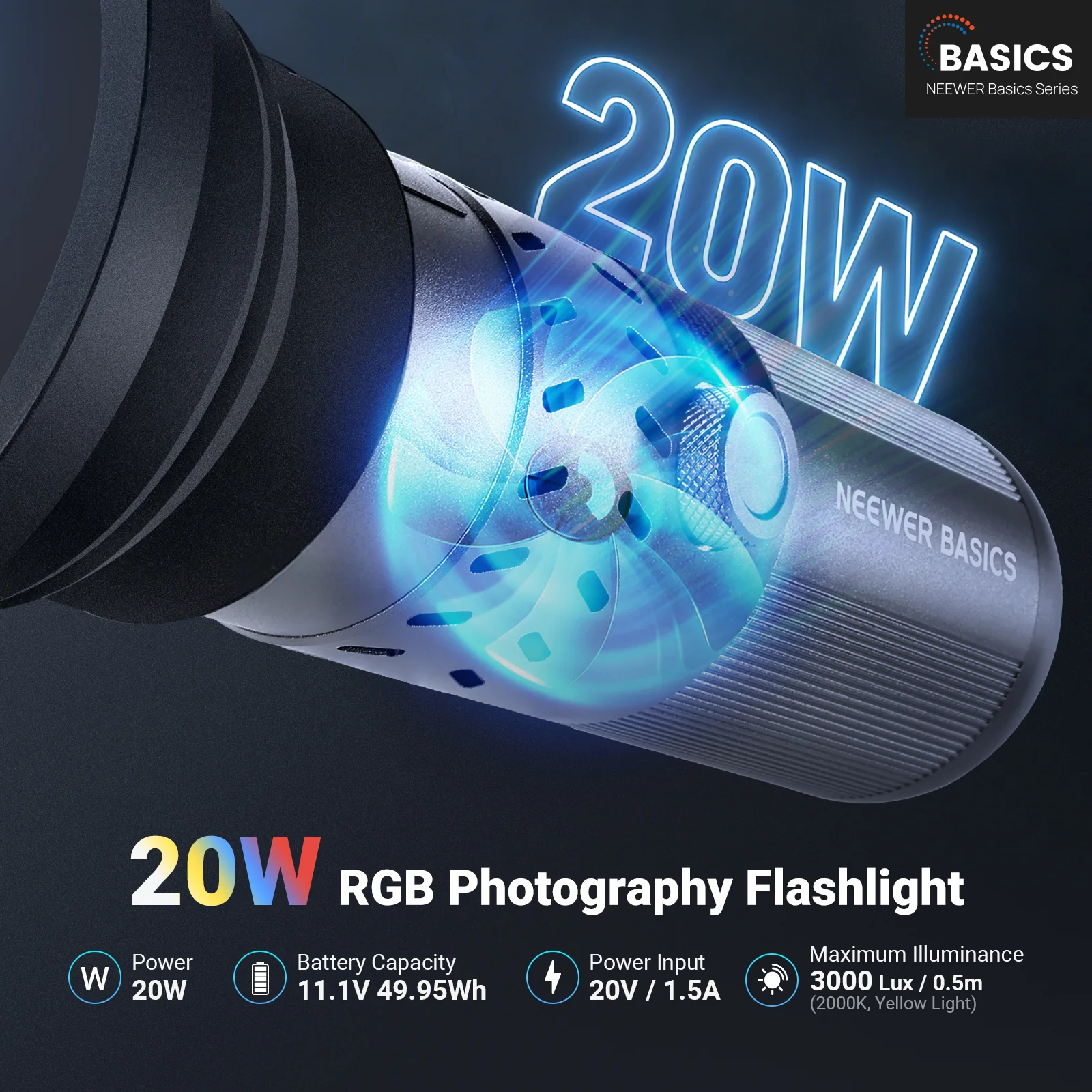 NEEWER BASICS FL20: 20W RGB po – обзор и цена Photography Lighting On The Go