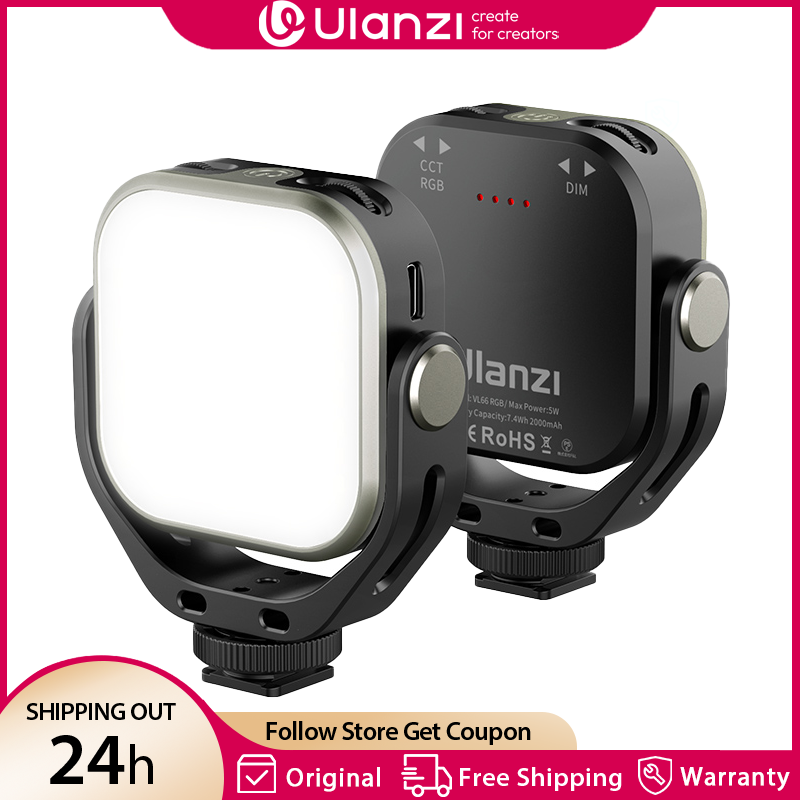 Ulanzi VL66 RGB Video Light 25 – обзор и цена Photography Video Lighting Kit With Adjustable Tripod Stand