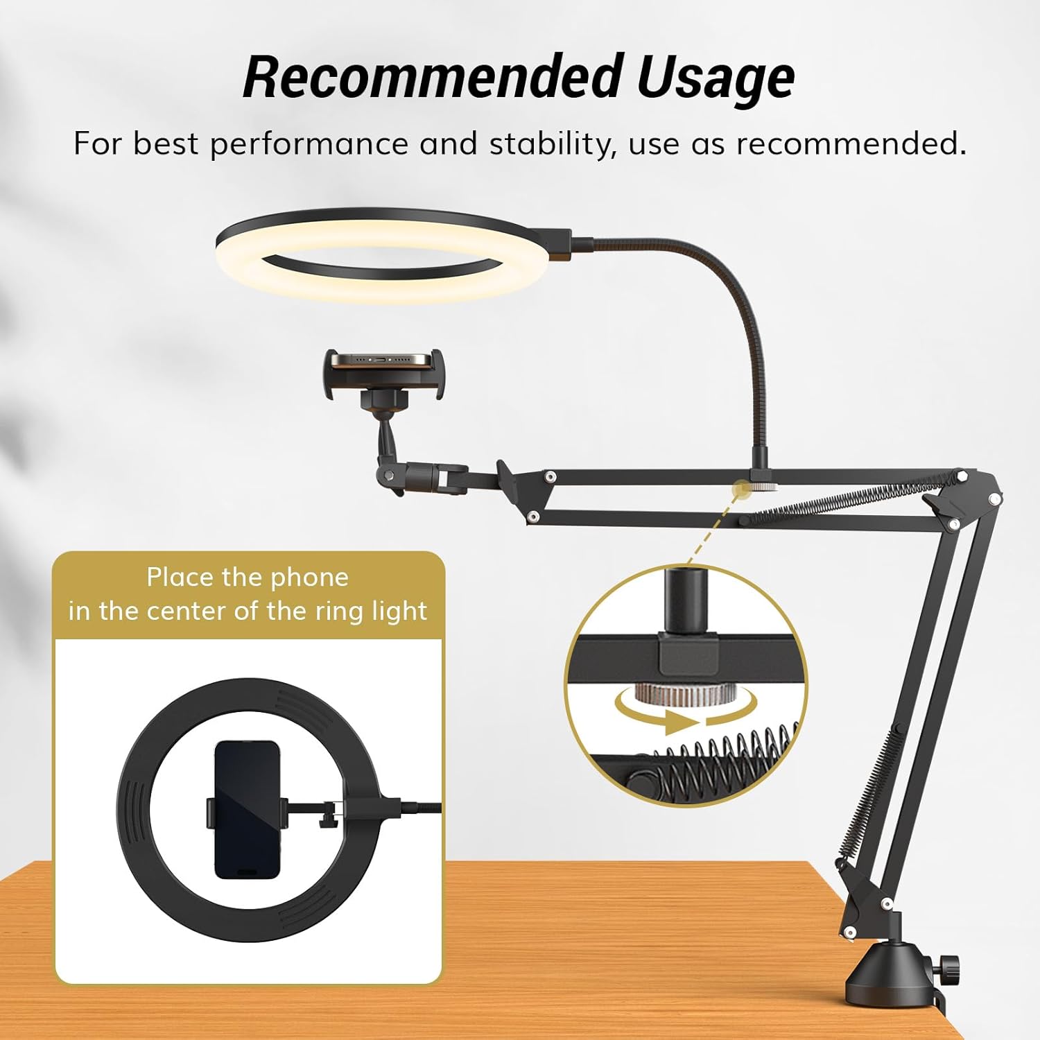 Ring Light with Stand and Phon – обзор и цена Photography Video Lighting Kit With Adjustable Tripod Stand