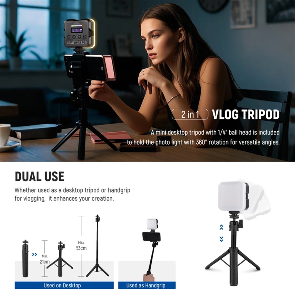 Top Magnetic RGB Video Light w – обзор и цена Photography Lighting App