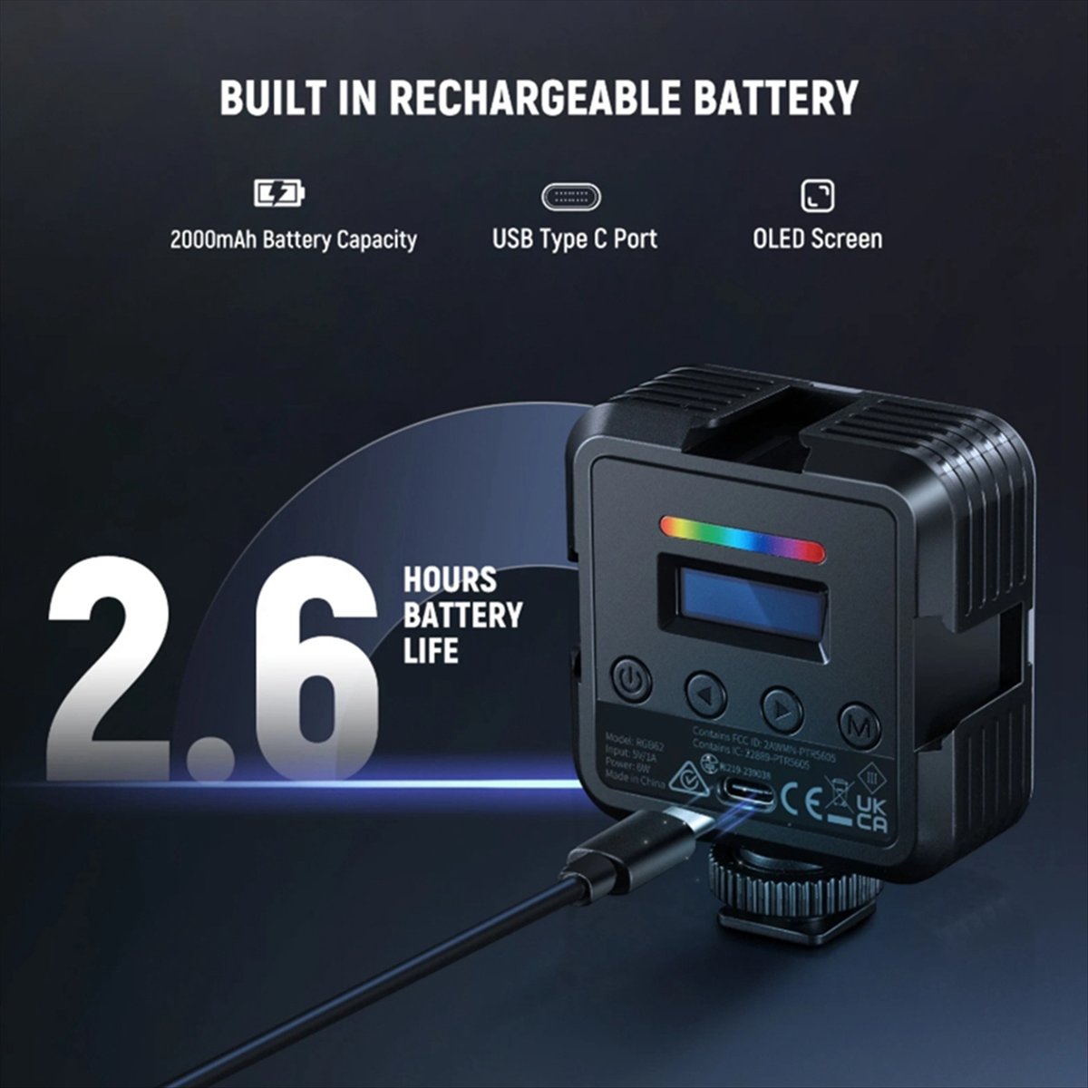 Top Magnetic RGB Video Light w – обзор и цена Photography Lighting App