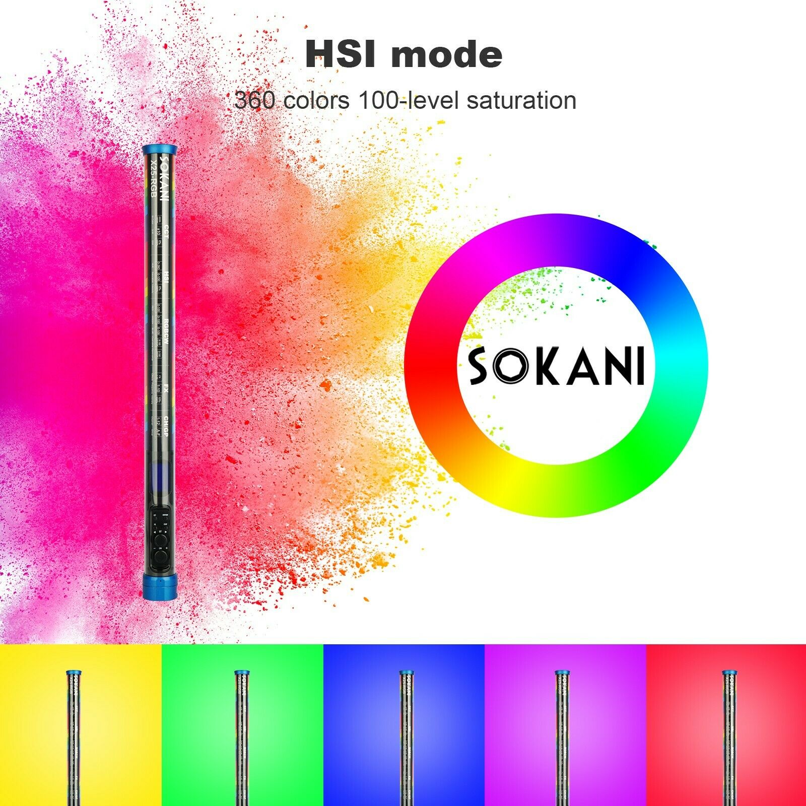 Sokani X25 RGB LED Video Light – обзор и цена Photography Lighting App