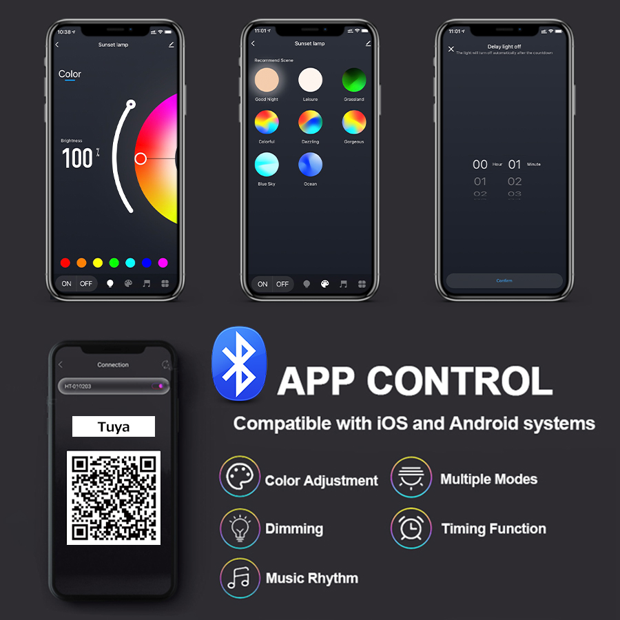 Smart Sunset Lamp Tuya LED Nig – обзор и цена Photography Lighting App