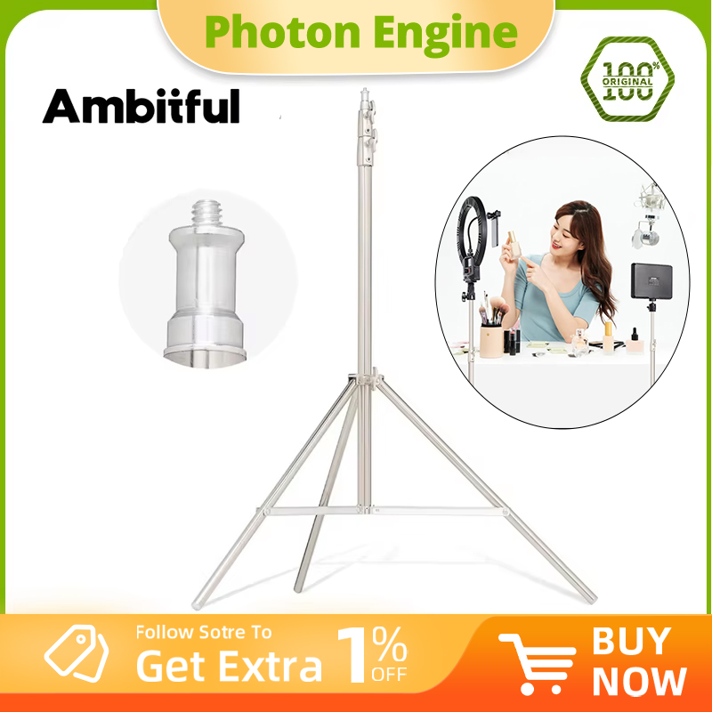 AMBITFUL Stainless Steel 2M He – обзор и цена Photography Video Lighting Kit With Adjustable Tripod Stand