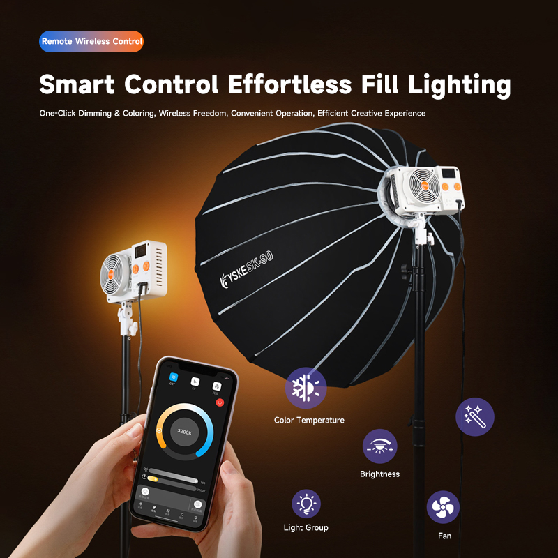 YSKE FL300 320W COB LED Video  – обзор и цена Photography Lighting App