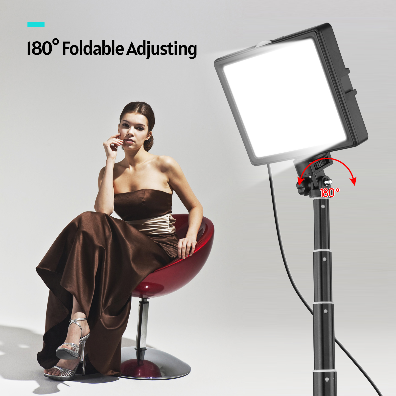 Andoer 2pcs LED Video Light Ki – обзор и цена Photography Video Lighting Kit With Adjustable Tripod Stand